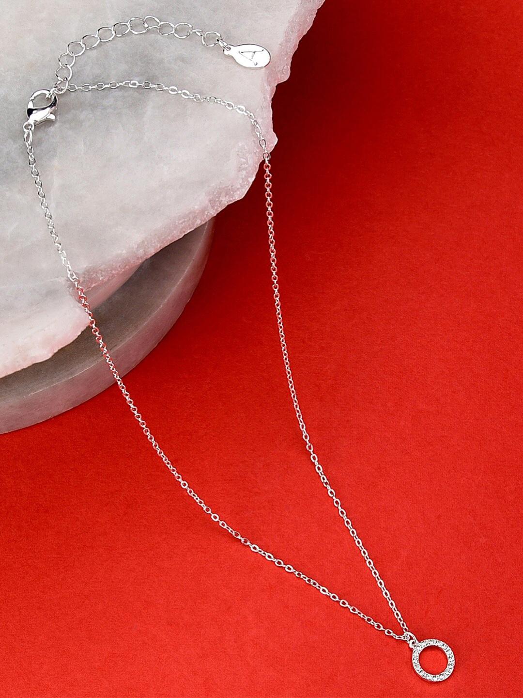 Buy Accessorize London Women Crystal Pave Cut Out Circle Pendant Necklace -  - Accessories for Women