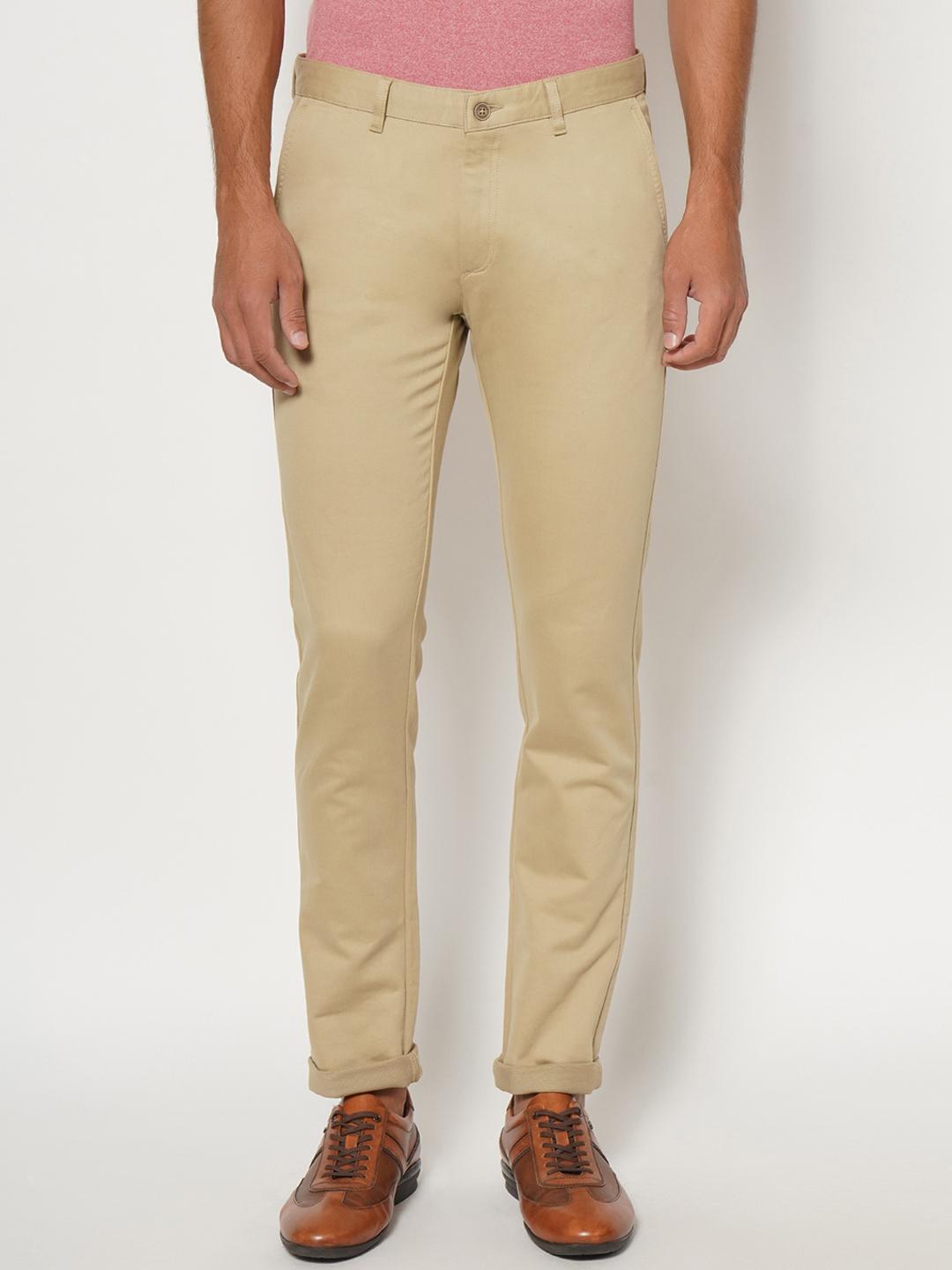 Buy Blackberrys Men Khaki Coloured Solid B 91 Skinny Fit Chinos ...