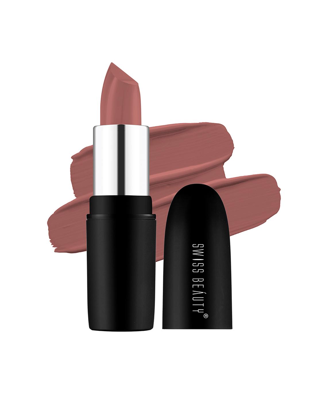 Buy SWISS BEAUTY Pure Matte Lipstick Hazelnut 203 - Image 1