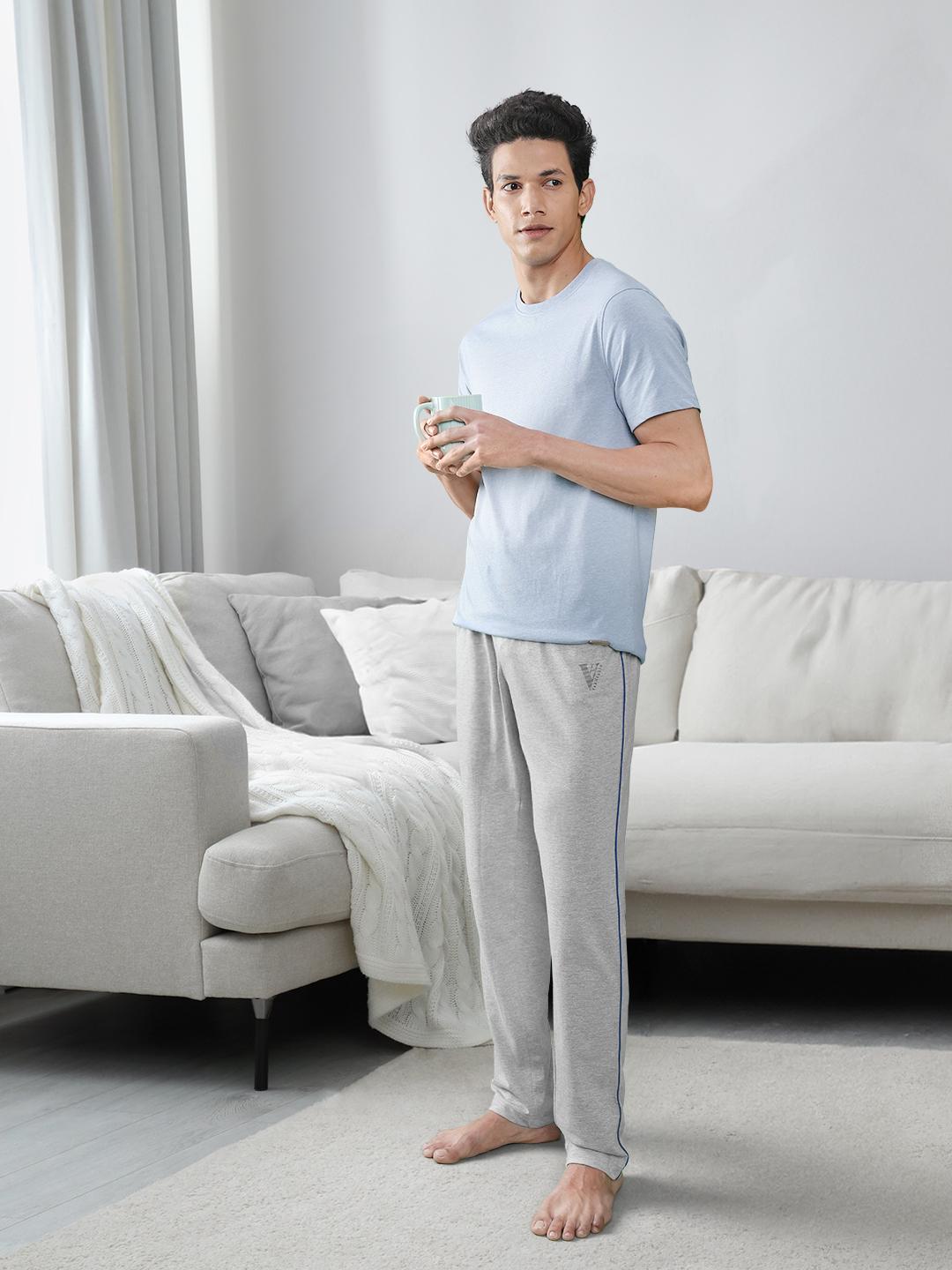 Buy Van Heusen Innerwear Athleisure Men Solid Smart Tech Easy Stain Release Track Pants - - Apparel for Men