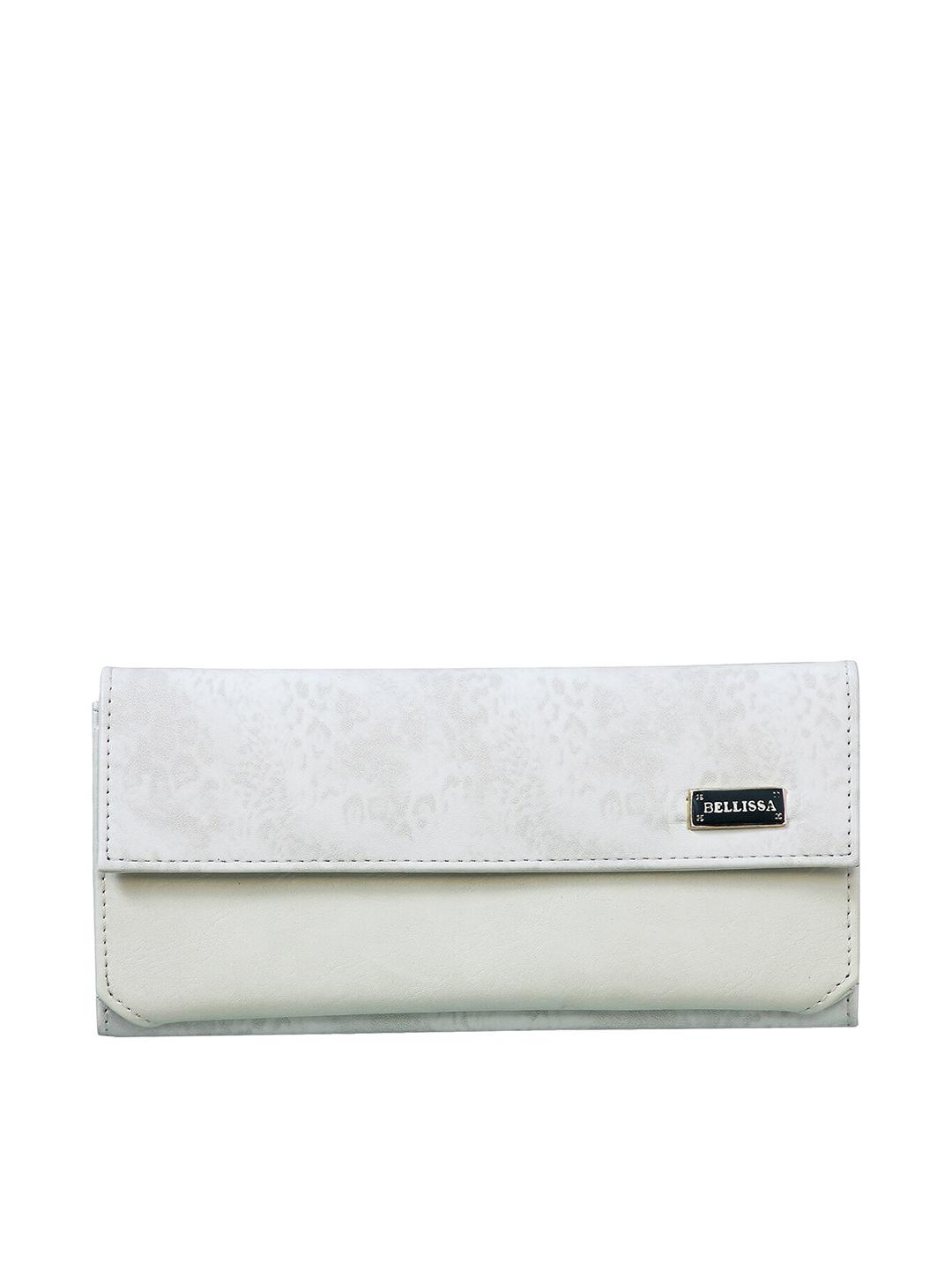 Buy Bellissa Women Cream Colour Textured Three Fold Wallet - - Accessories for Women