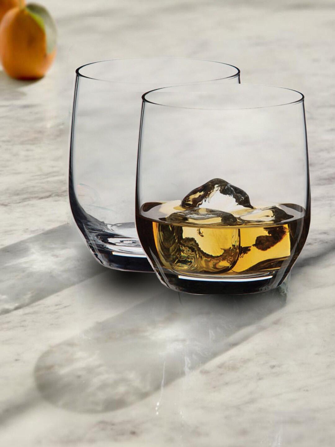 Buy DARTINGTON Set Of 2 Transparent Solid Wine Glasses - Bar Glass for ...