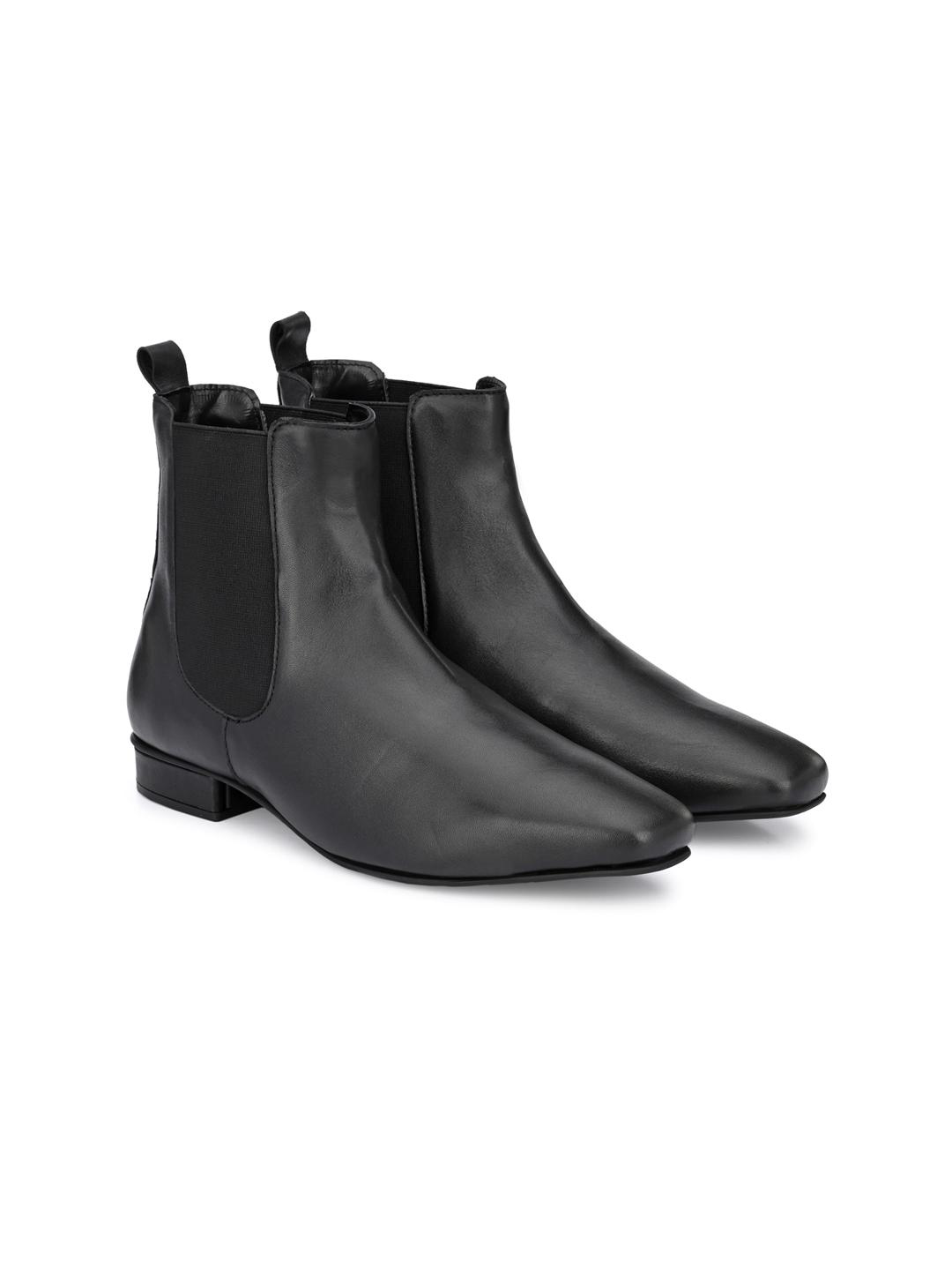 Buy CARLO ROMANO Women Black Leather Chelsea Boots - - Footwear for Women
