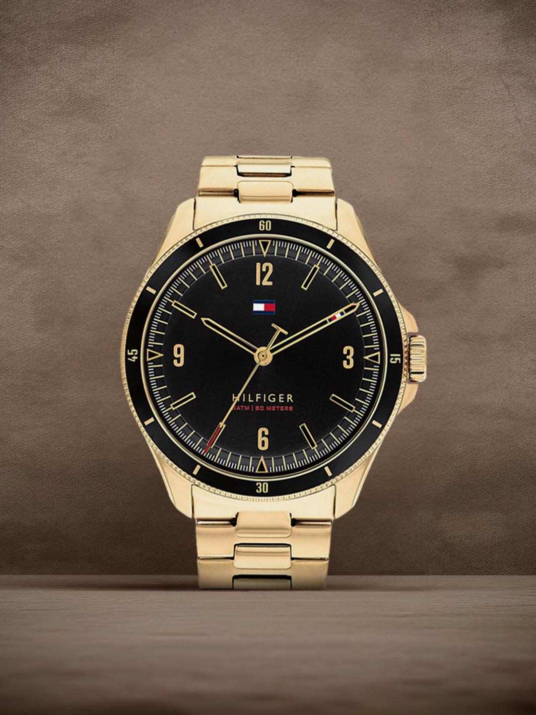 Buy Tommy Hilfiger Men Black Dial & Multicoloured Stainless Steel Bracelet Style Straps Analogue Watch - - Accessories for Men
