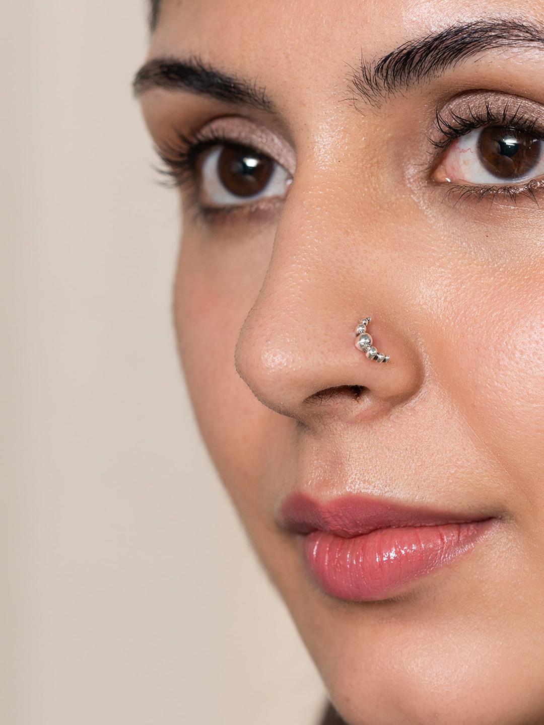 SHAYA Oxidised Silver-Plated Handcrafted Nosepin