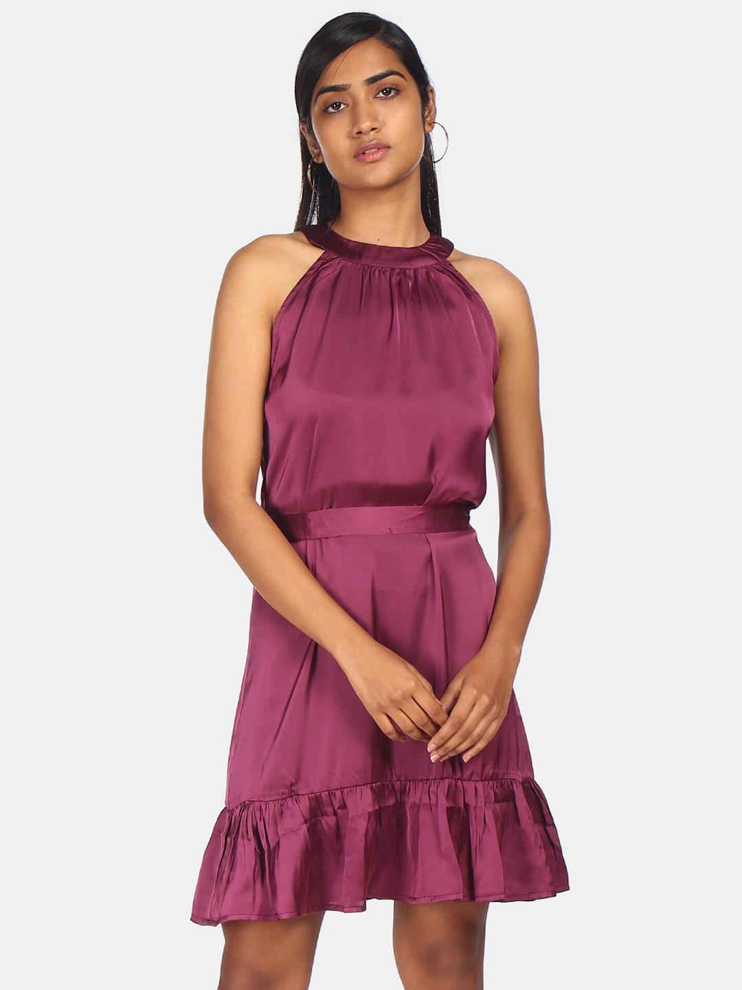 Buy Flying Machine Burgundy A Line Dress - Dresses for Women 16264398 ...