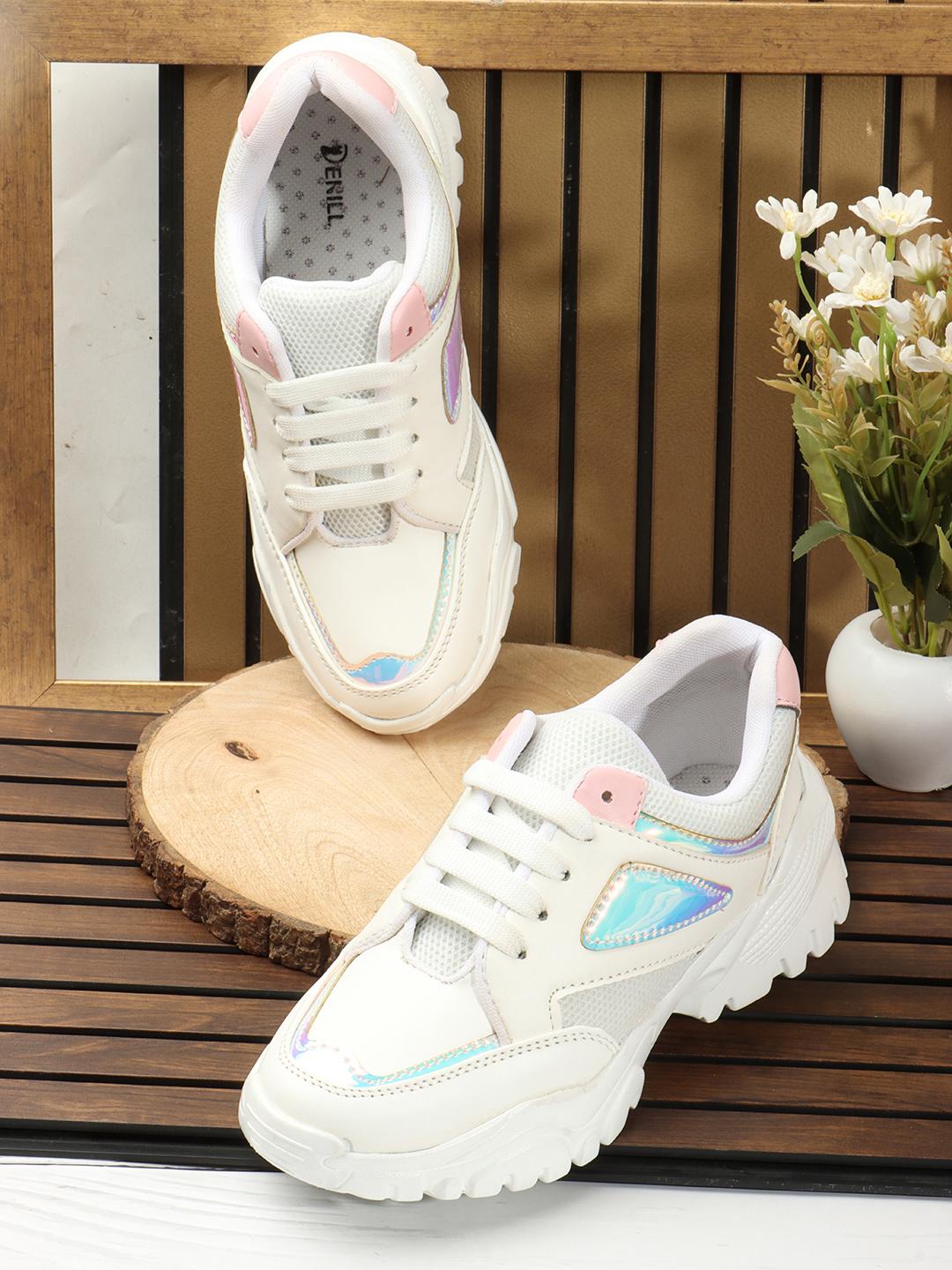 Buy Denill Women White Running Shoes -  - Footwear for Women