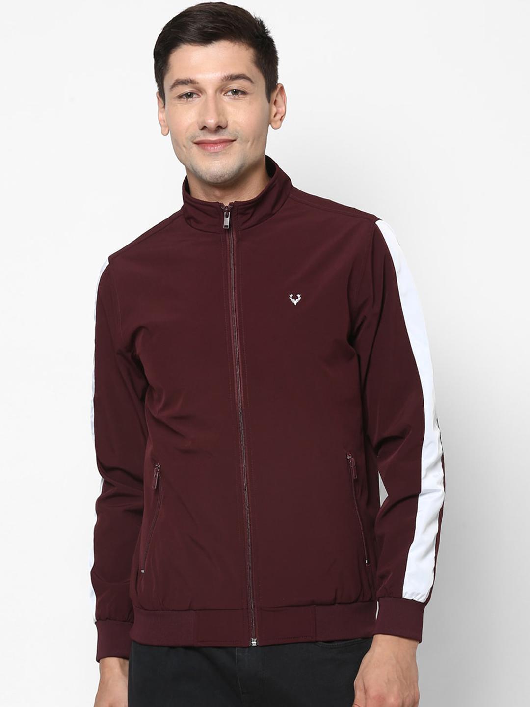 Allen Solly Men Maroon Sporty Jacket