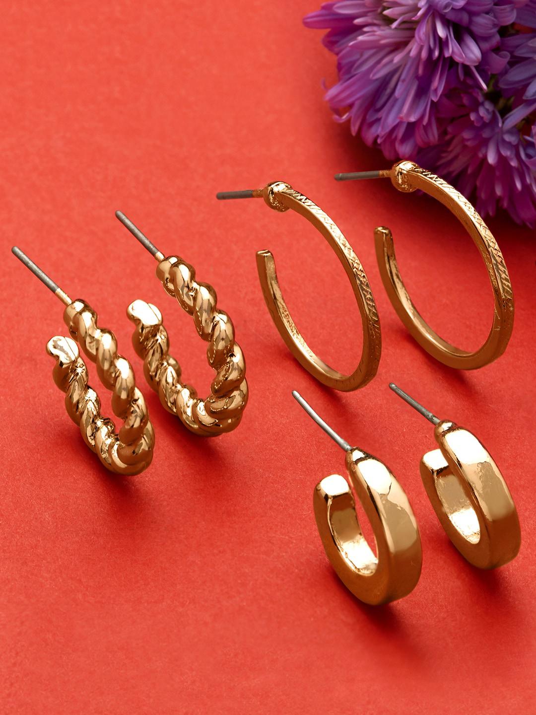 Buy Accessorize London Women Set Of 3 Hoop Earrings - - Accessories for Women