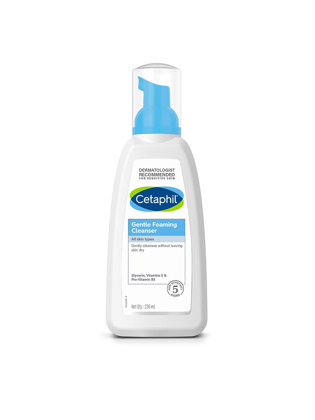 Buy Cetaphil Gentle Foaming Face Wash Cleanser For All Skin Types With Vitamin E & B5 236 Ml - - Personal Care for Unisex
