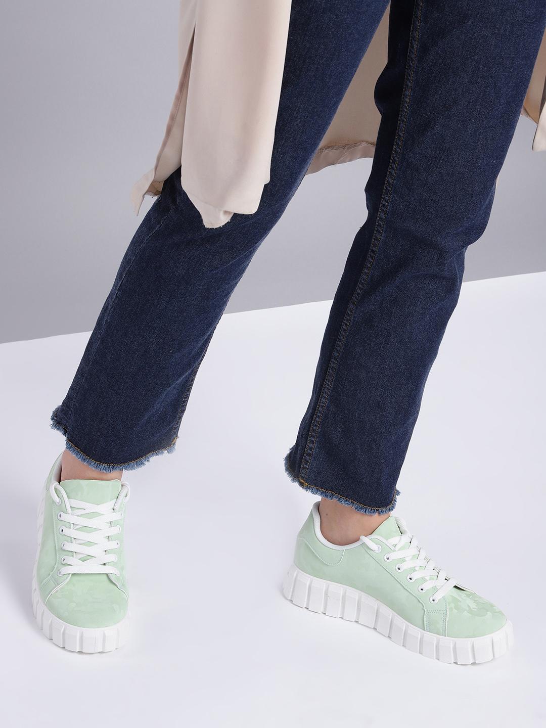 Mint Green Star Sneakers