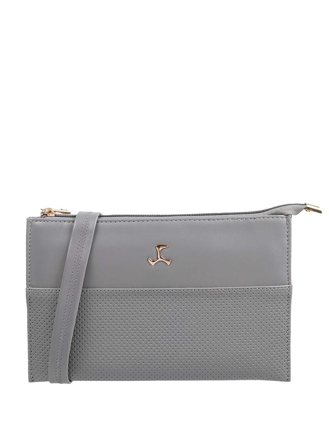 Buy Mochi Women Grey Solid Purse -  - Accessories for Women