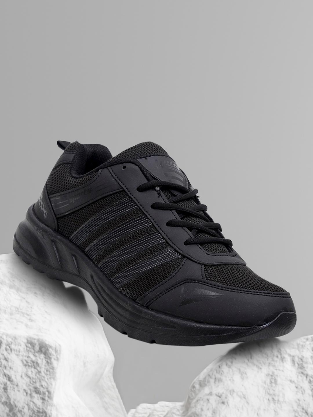 Buy ASIAN Men Black Mesh Men Running Lace Up Shoes -  - Footwear for Men