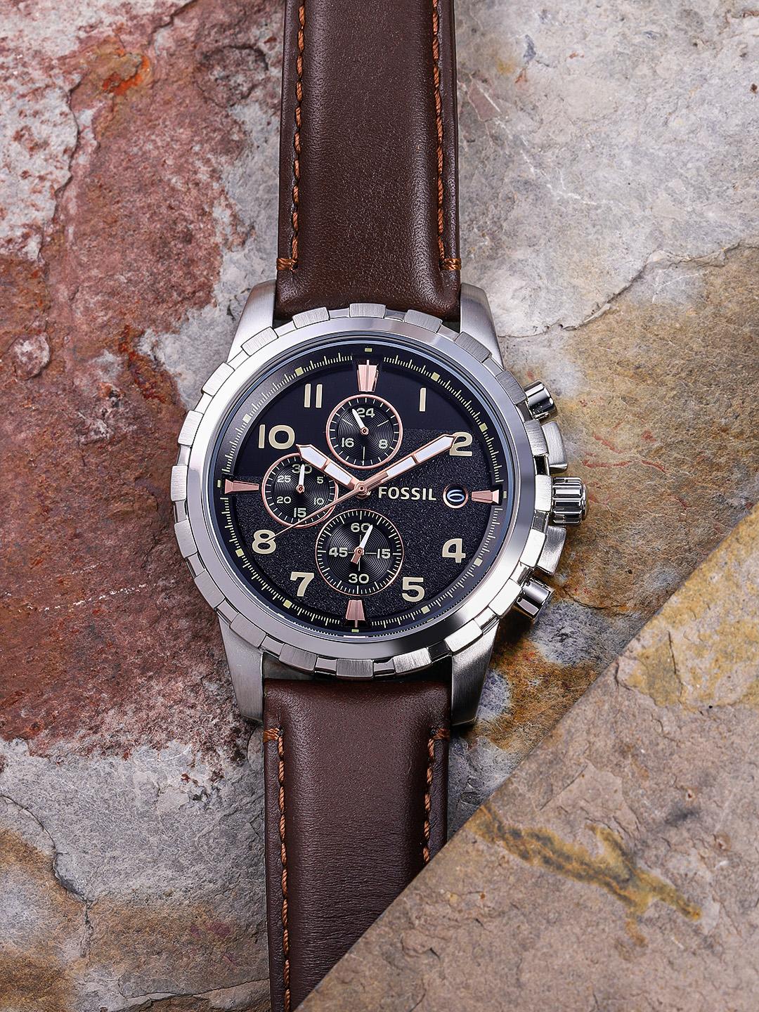 Buy Fossil Men Black Analogue Chronograph Watch FS4828 - Watches for ...