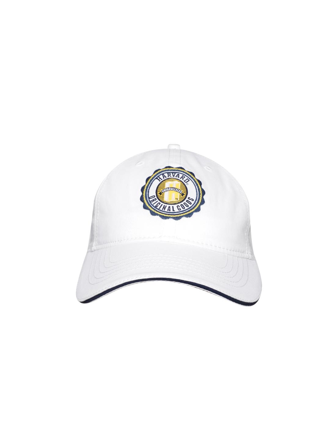 Buy Harvard Men White Solid Baseball Cap...