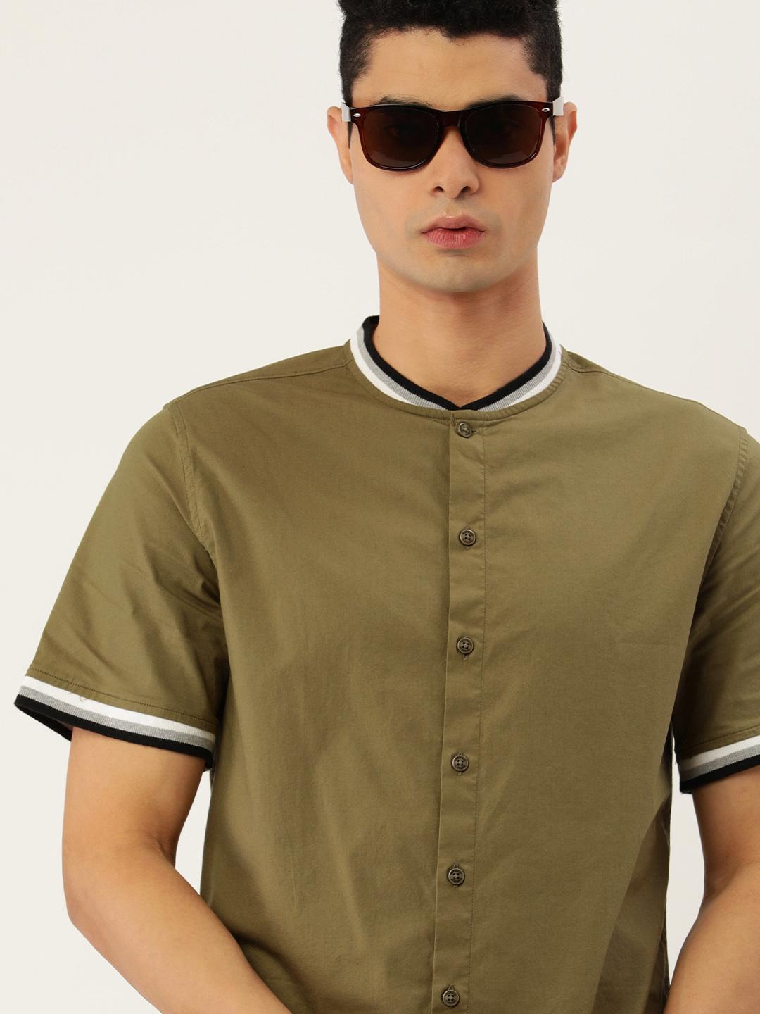 Men Green Solid Casual Co ord Set-AM-90-21-Olive main image 0
