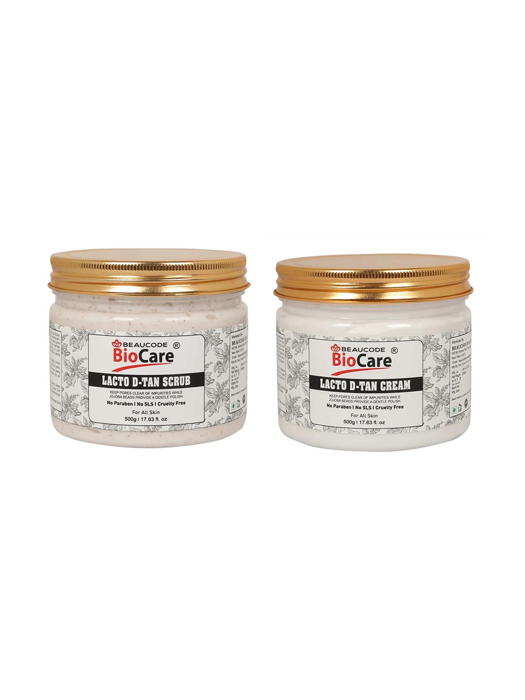 Buy BEAUCODE BIOCARE Set Of 2 Lacto D Tan Face And Body Cream And Scrub ...