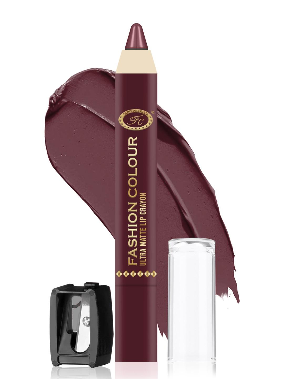 Buy Fashion Colour Burgundy Ultra Matte Waterproof Lip Crayon With Sharpener Almond Pink 26 - - Personal Care for Women