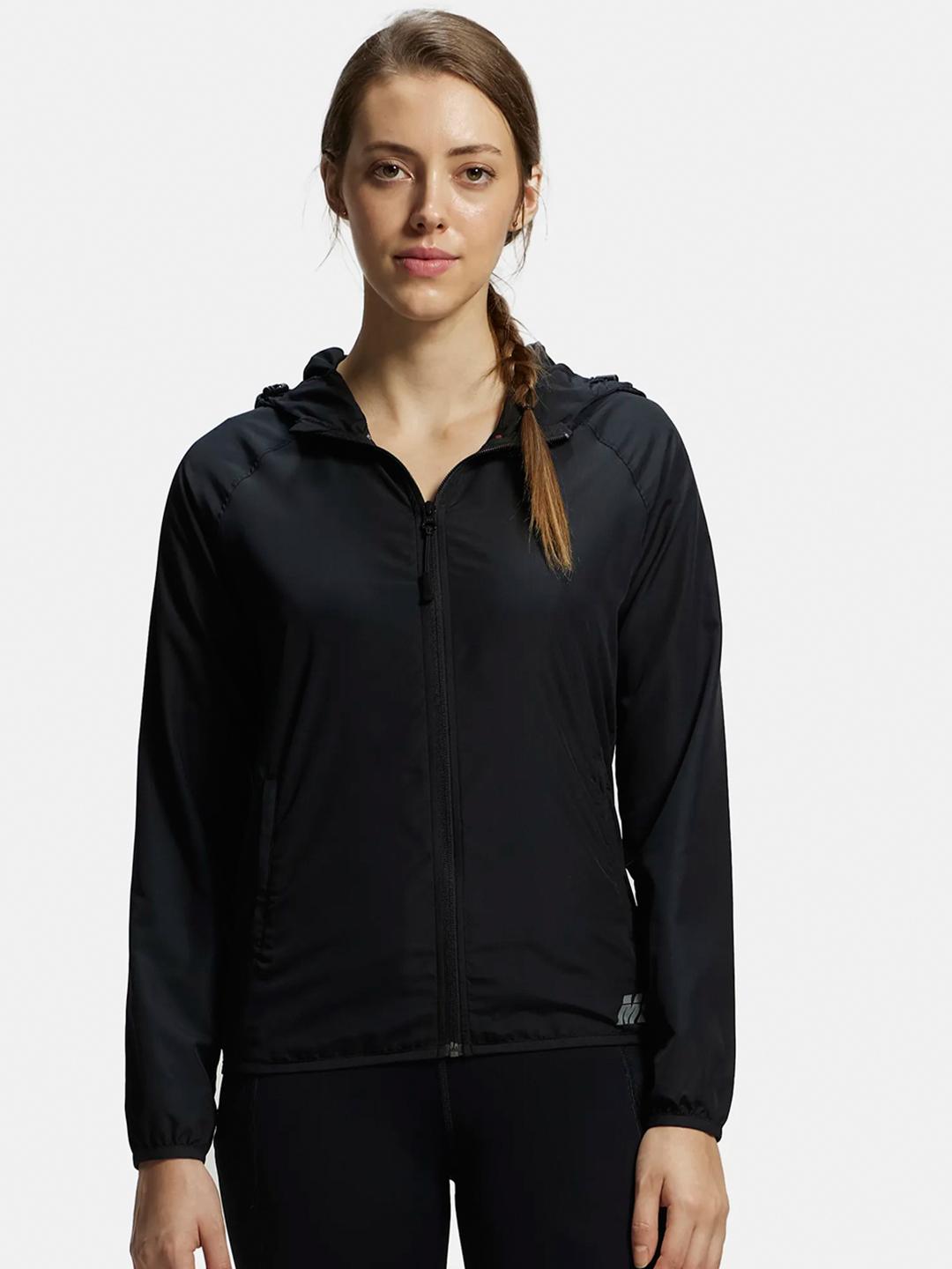 Jockey Microfiber Relaxed Fit Raglan Styled Water Resistant Hoodie Jacket-MW50