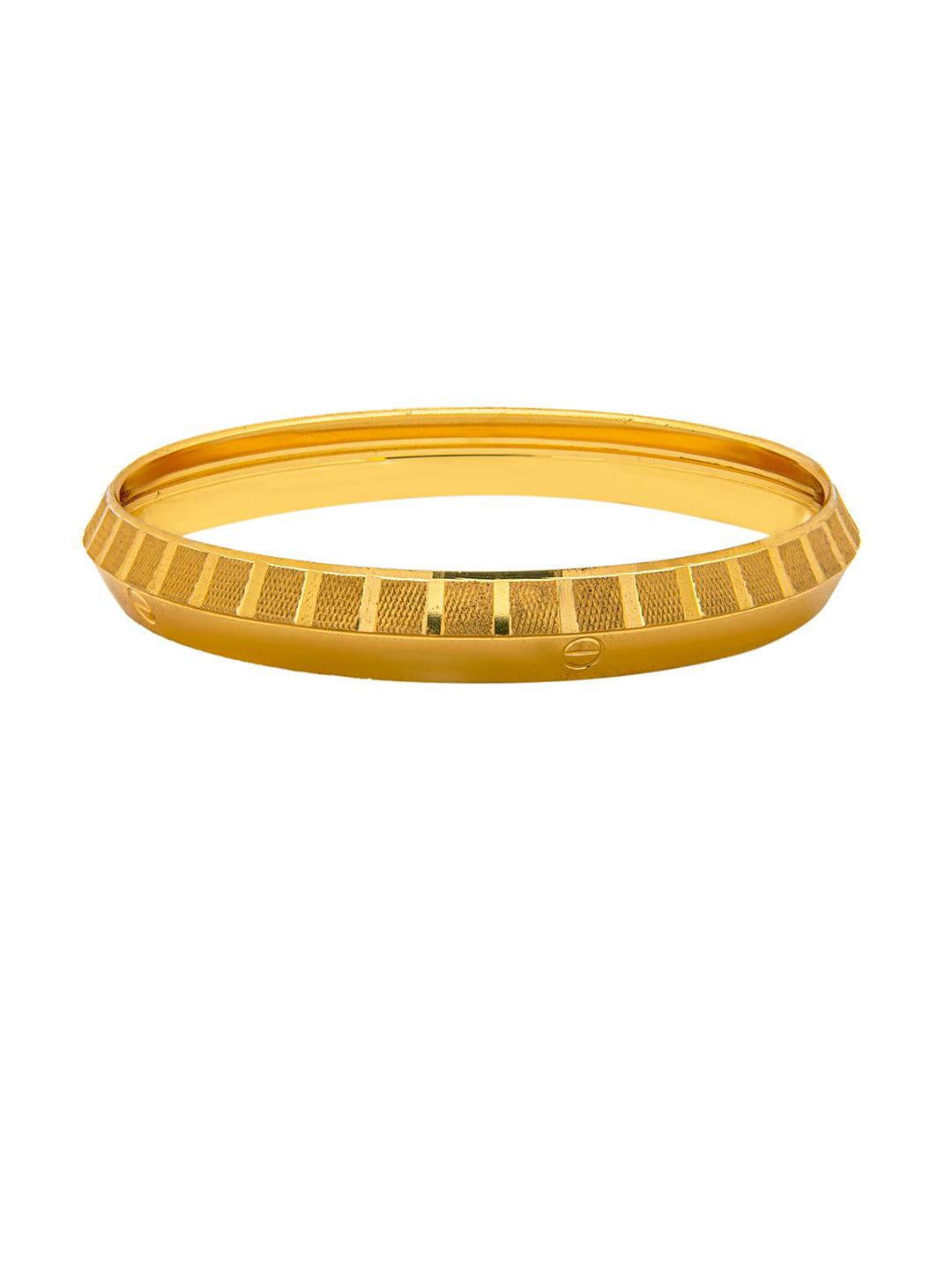 Buy Bodha Men Gold Plated Slim Classic Kada  6mm -  - Accessories for Men