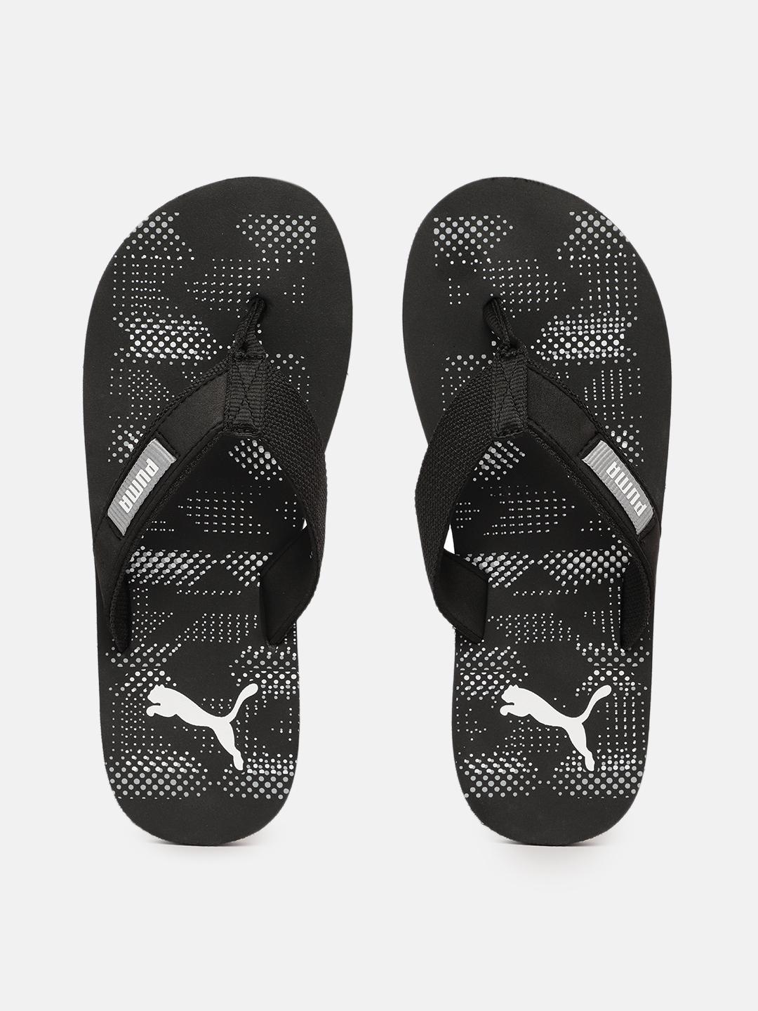 Puma Unisex Black Contour V1 Thong Flip-Flops - Image 1