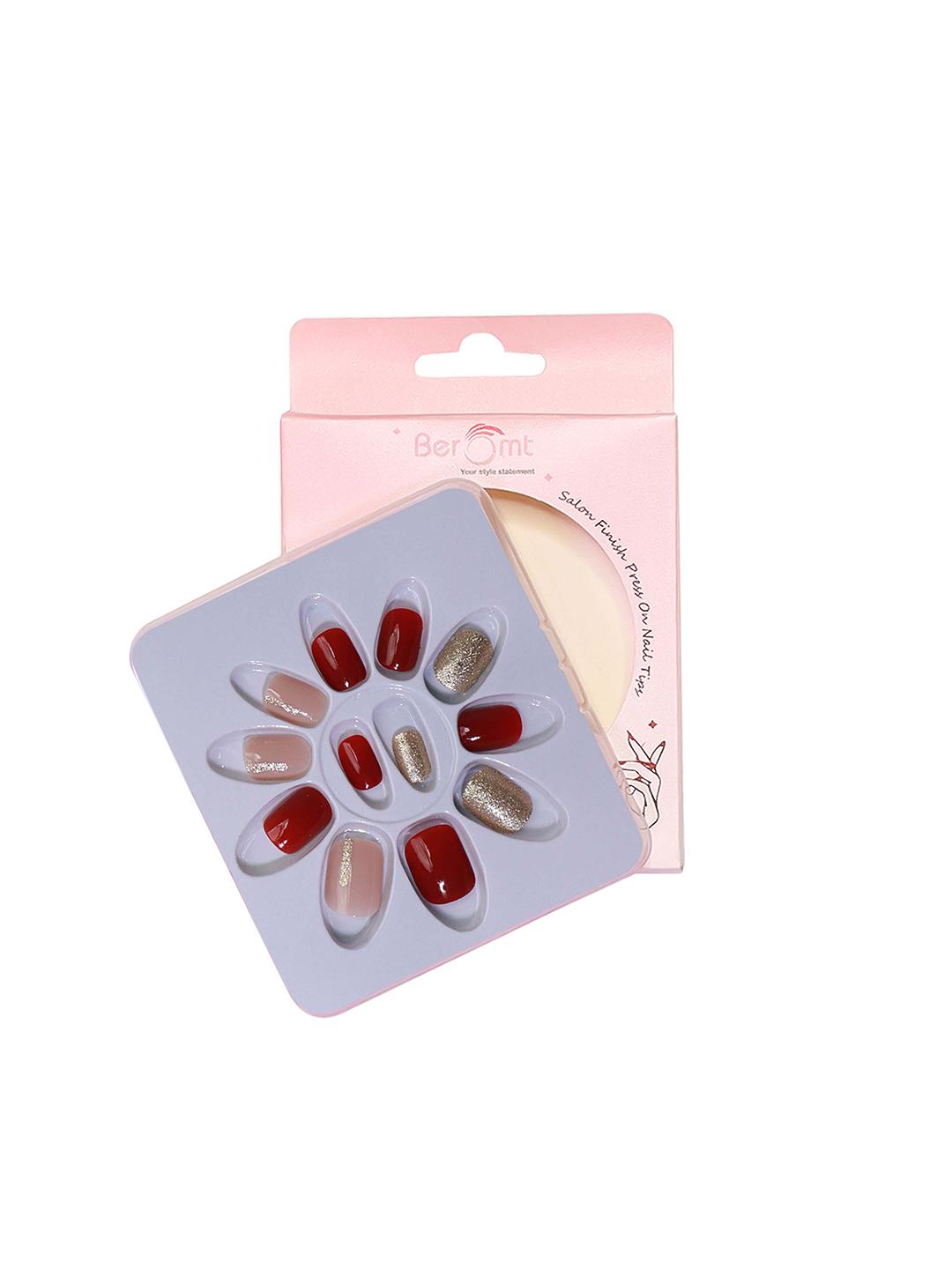 Buy BEROMT 12 Pcs Long Lasting Reusable Lightweight Salon Finish Press On Nail Tips Shade 720 - - Personal Care for Women