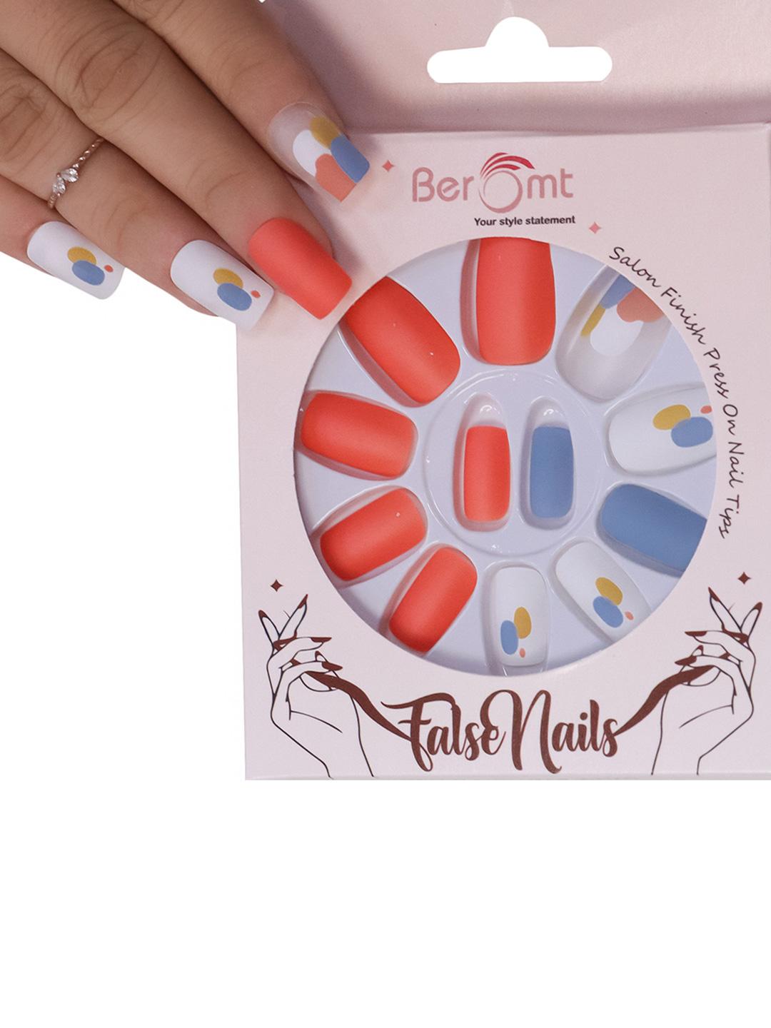 Buy BEROMT 12 Pcs Long Lasting Casual Salon Finish Press On Nails   Shade 759 -  - Personal Care for Women