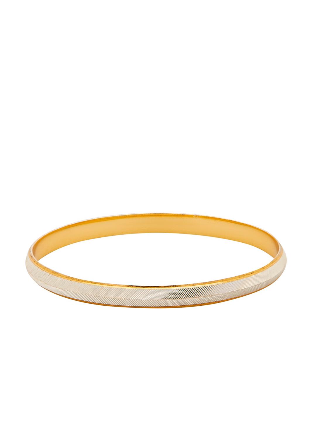 Buy Bodha Men Gold Plated Slim Classic Kada 8 Mm -  - Accessories for Men