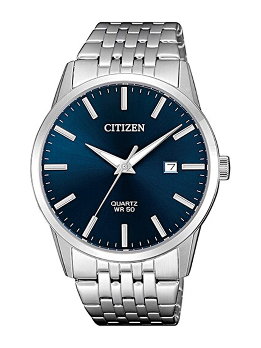 Buy Citizen Men Blue Dial & Silver Toned Stainless Steel Bracelet Style ...