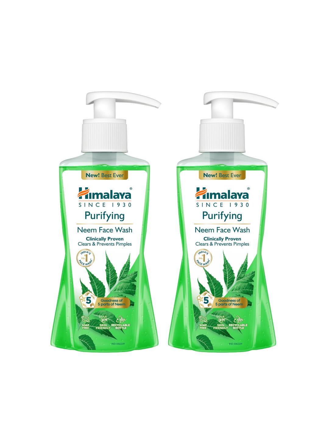 Buy Himalaya Set Of 2 Anti Pimple Purifying Neem Face Wash With Turmeric   200 Ml Each -  - Personal Care for Unisex