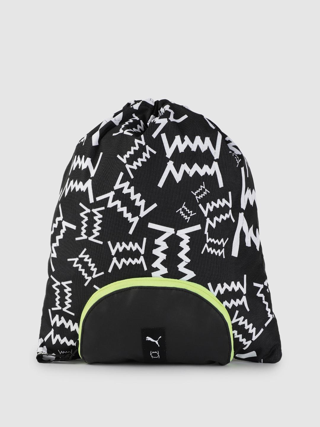 Abstract Basketball Backpack Buy Puma Unisex Black & White Abstract Printed Basketball Gym Sack ...