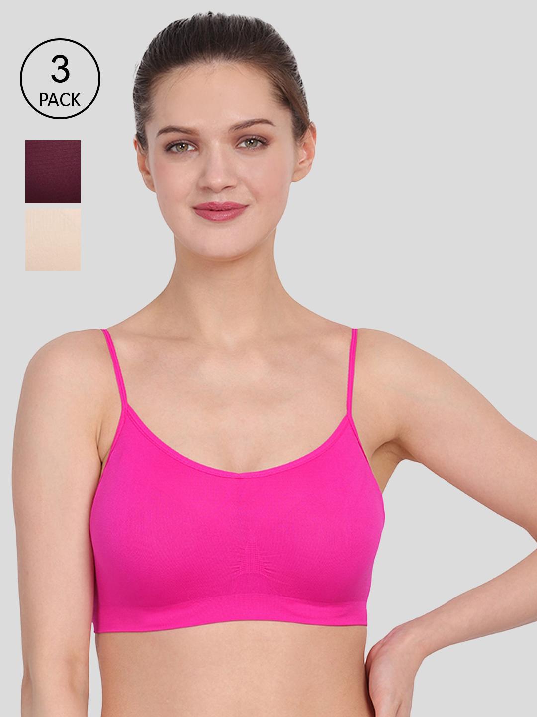 Buy Amour Secret Women Pink & Purple Pack Of 3 Non Padded Bra - - Apparel for Women