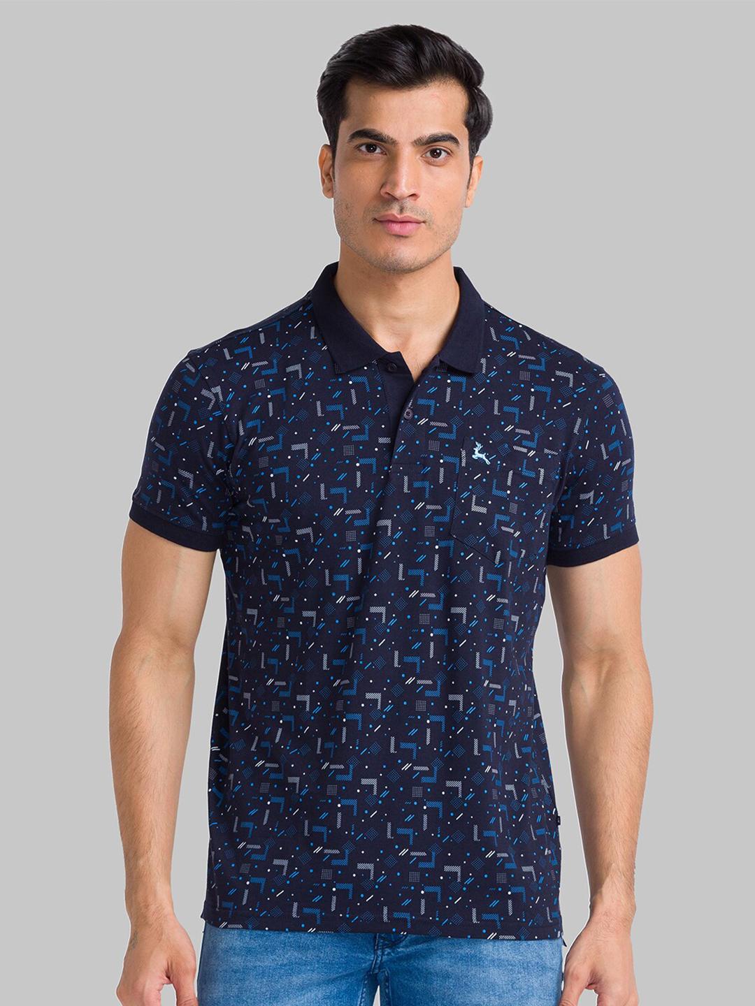 Buy Parx Men Blue Polo Collar T Shirt - Tshirts for Men 19318100 | Myntra