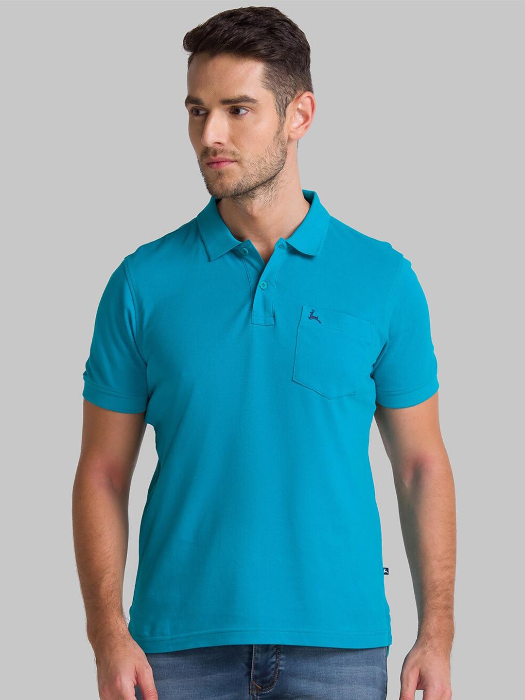 Buy Parx Men Blue Polo Collar Cotton T Shirt - Tshirts for Men 19515710 ...