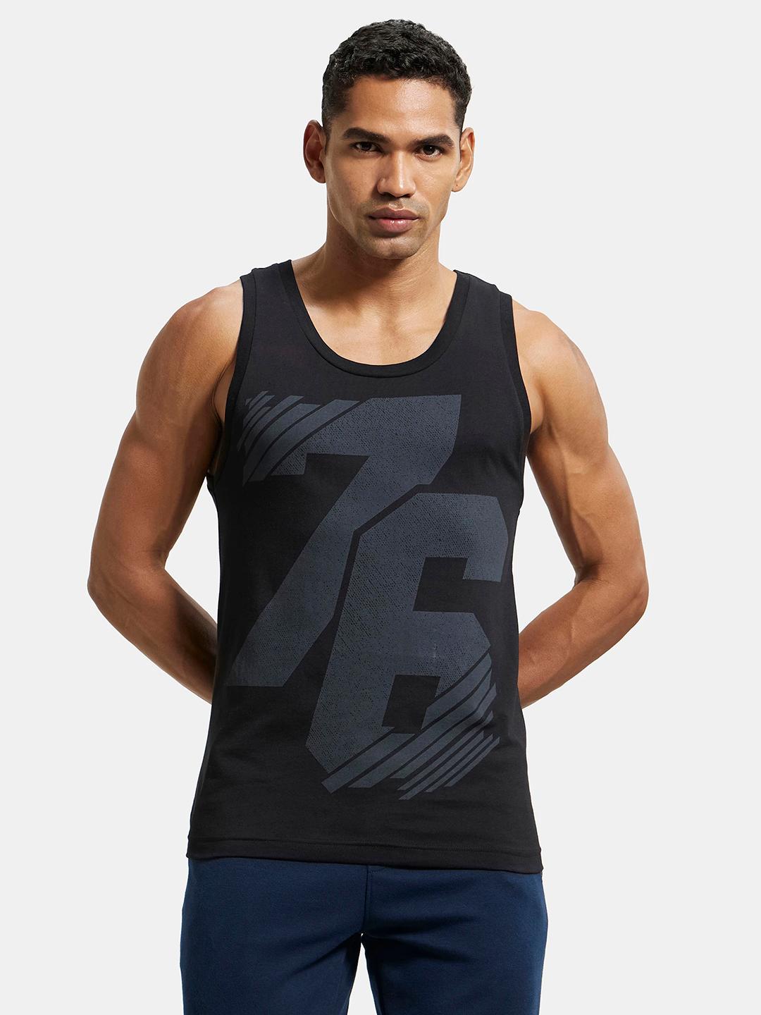 Buy Jockey Combed Cotton Rich Graphic Tank Top 9928 - Innerwear Vests ...