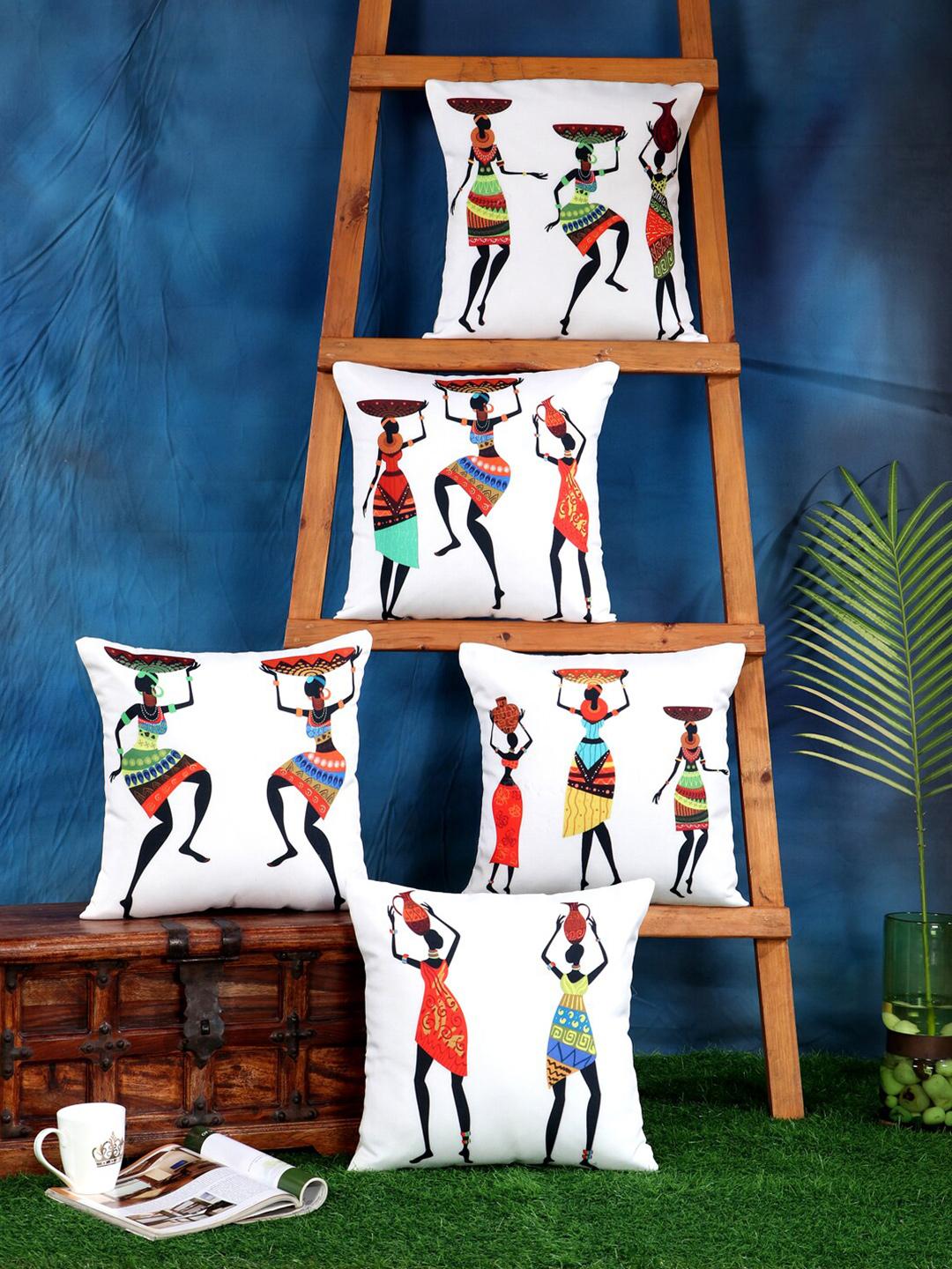 Warli Printed Cotton Cushion Cover main image 1