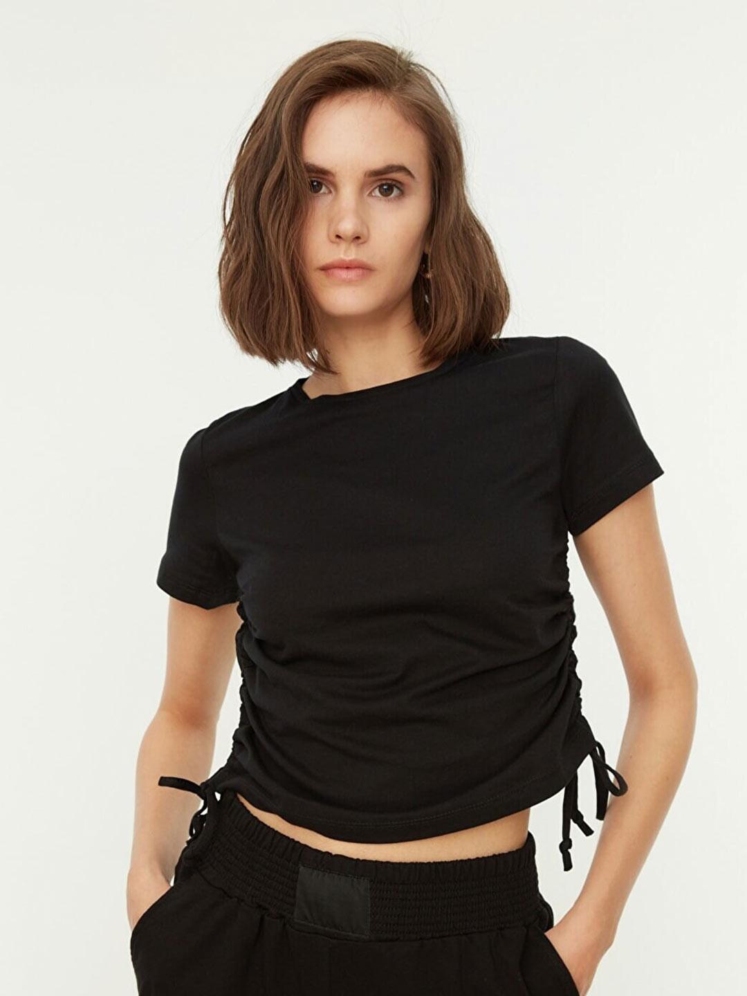 Sunday Best Black crop tshirt, Women’s Small main image 0