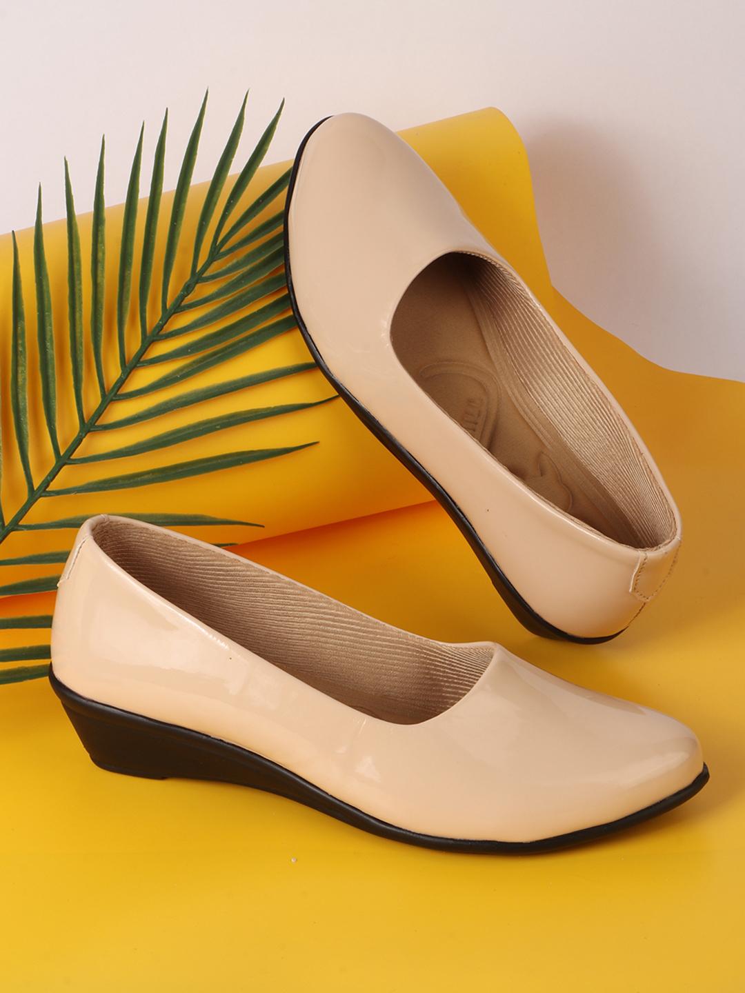 Buy Denill Women Cream Coloured Ballerinas Flats - - Footwear for Women