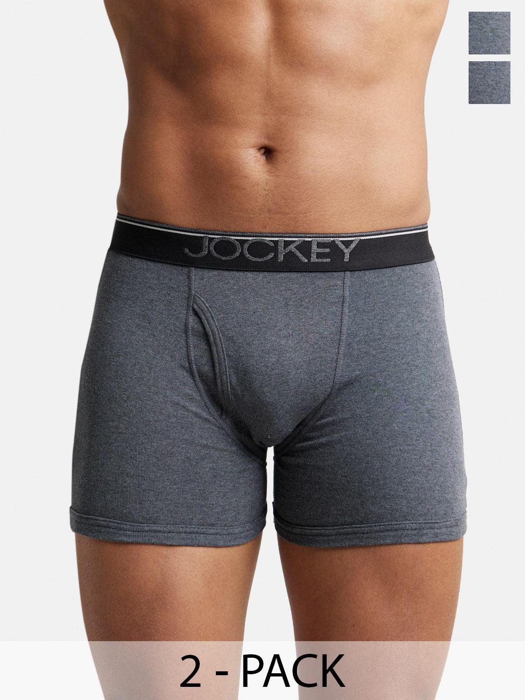 Buy Pack Of 2 Super Combed Cotton Rib Boxer Trunk With Ultrasoft And ...