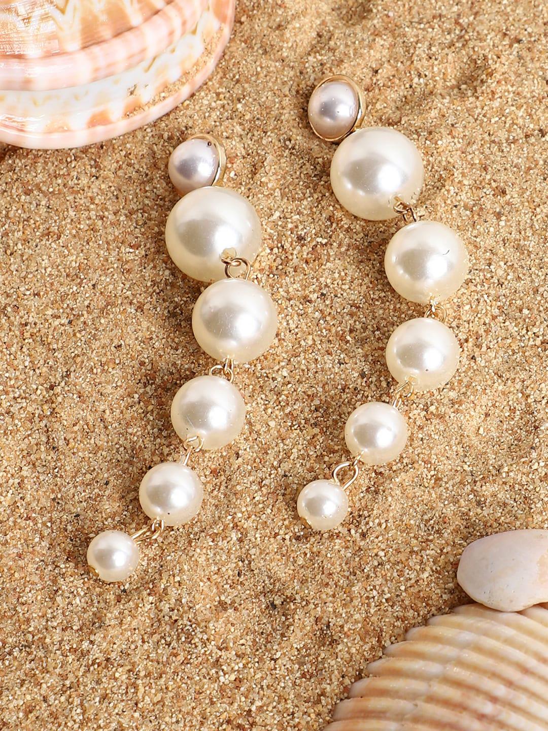 Buy SOHI Statement Pearl Tate T Drop Earrings - - Accessories for Women