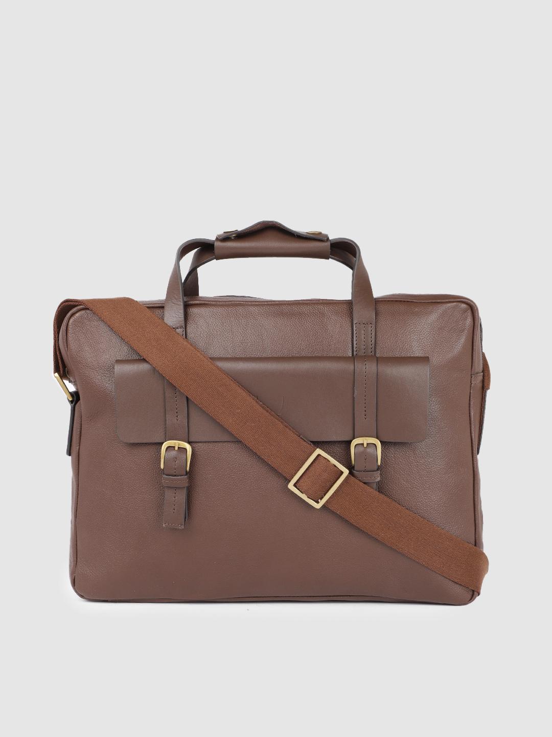 Buy Hidesign Solid Leather Structured Detachable Strap Laptop Bag   16 Inches -  - Accessories for Men