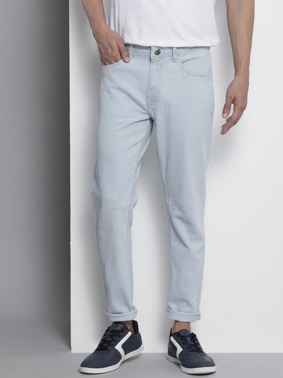 The Indian Garage Co Men Blue Carrot fit Fit Stretchable Jeans