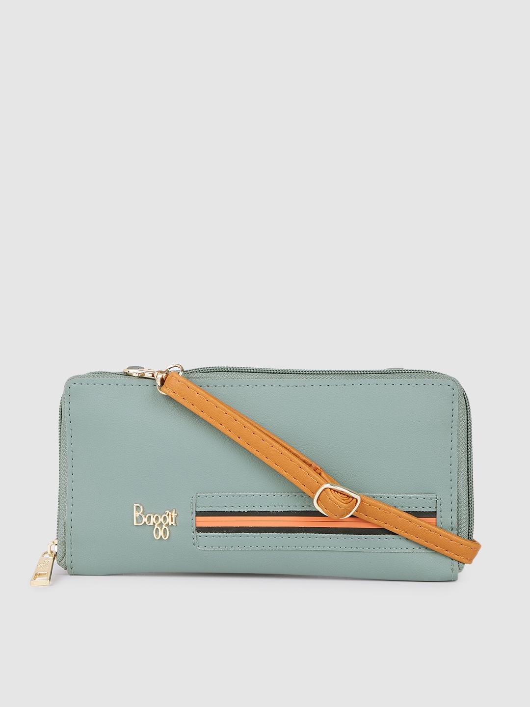 Buy Baggit Women Blue Solid Zip Around Wallet - Wallets for Women ...