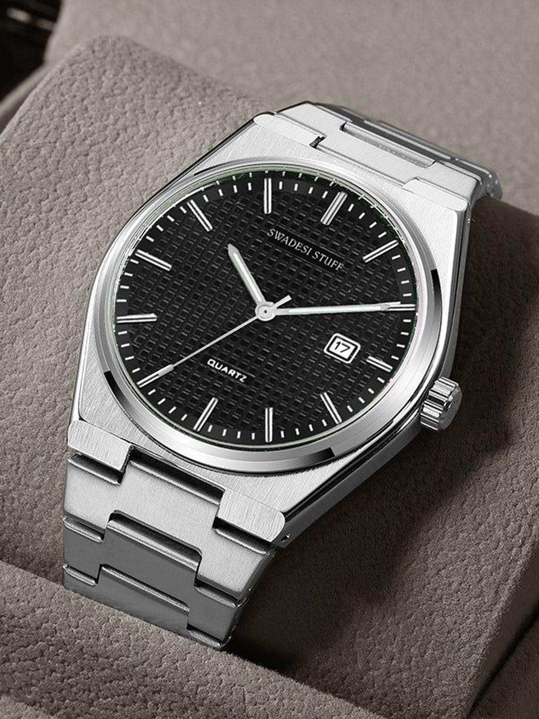 Buy SWADESI STUFF Men Dial & Straps Analogue Watch SDS 151 BLACK - - Accessories for Men