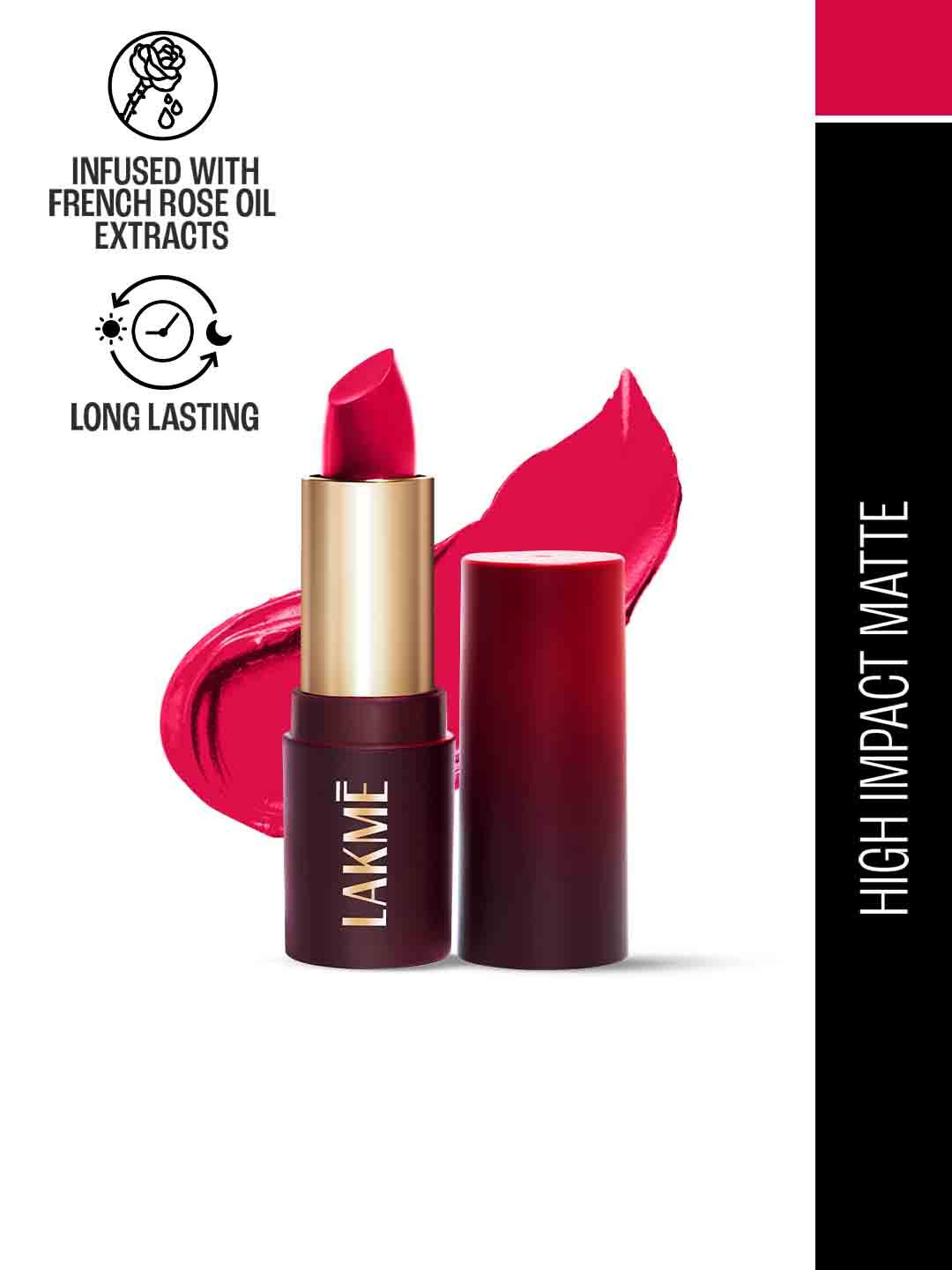 Buy Lakme Forever Matte Long Lasting Lipstick With French Rose Oil Ext 4.5g Pink Ruby - - Personal Care for Women