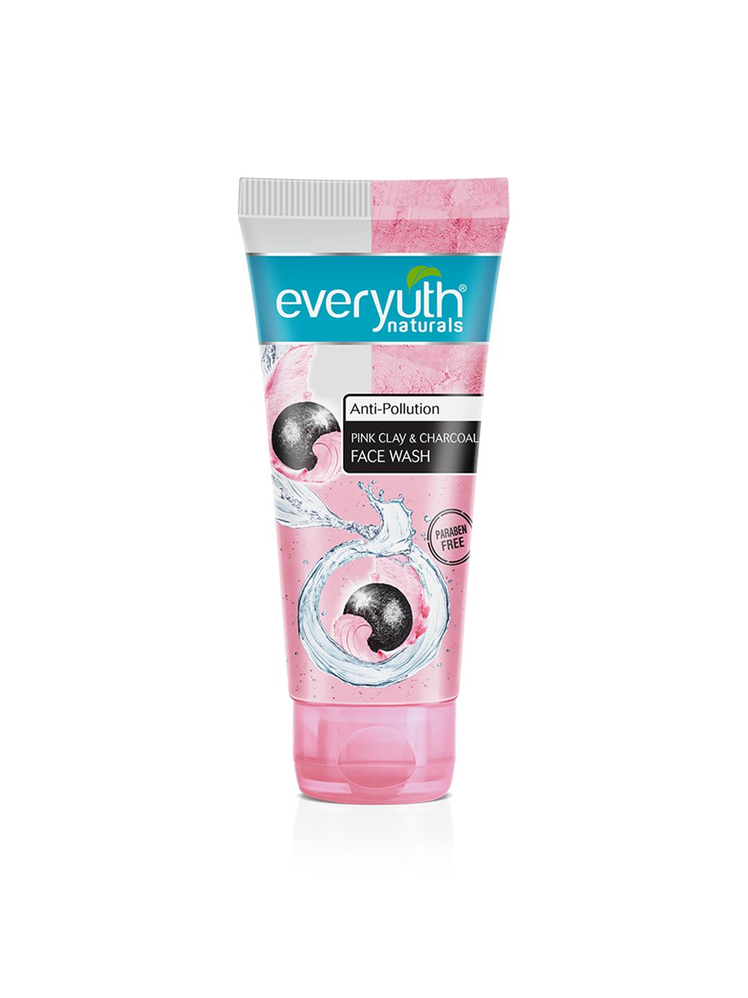 Everyuth Naturals Anti Pollution Pink Clay & Charcoal Face Wash 50g
