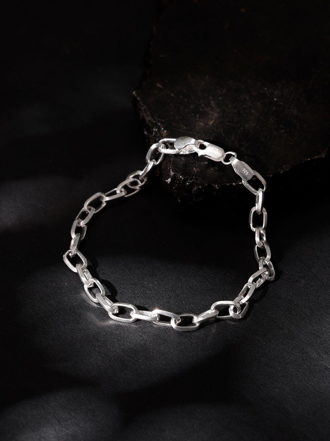Buy GIVA Men 925 Sterling Silver Rhodium Plated Link Adjustable Bracelet - - Accessories for Men