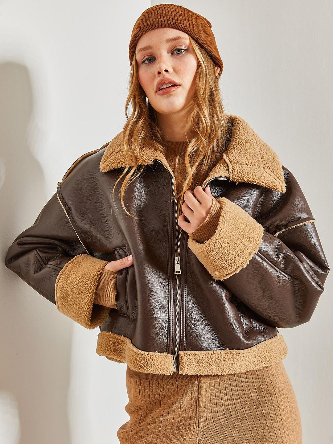 BIANCO LUCCI Spread Collar Long Sleeves Jacket