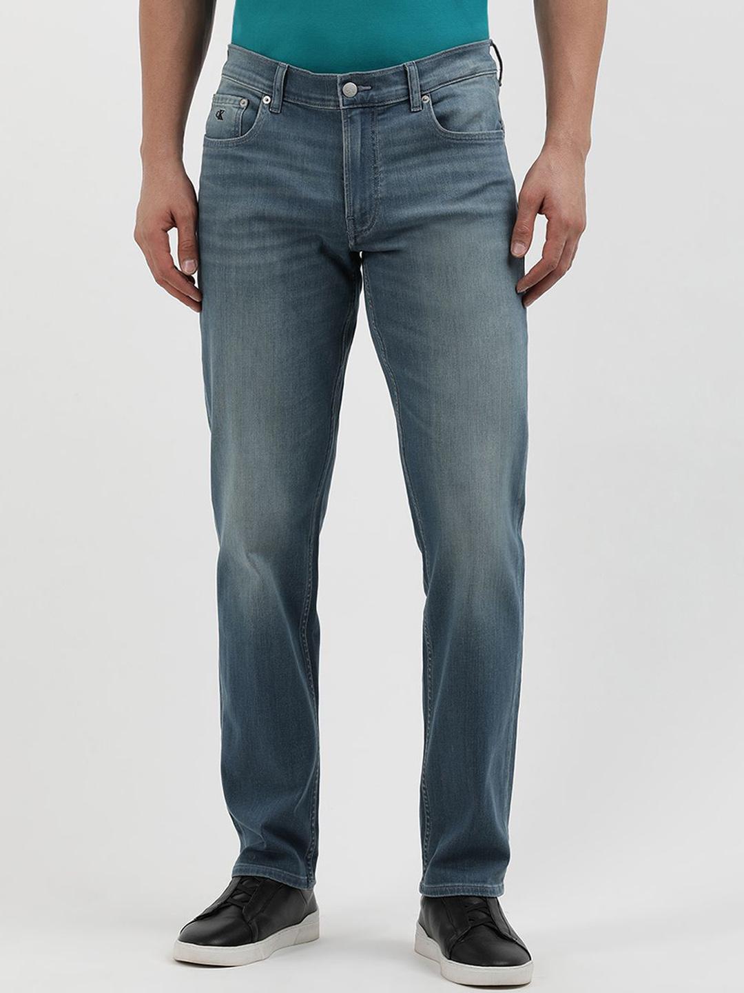 Calvin Klein Jeans Men Body Straight Fit Mid-Rise Heavy Fade Jeans