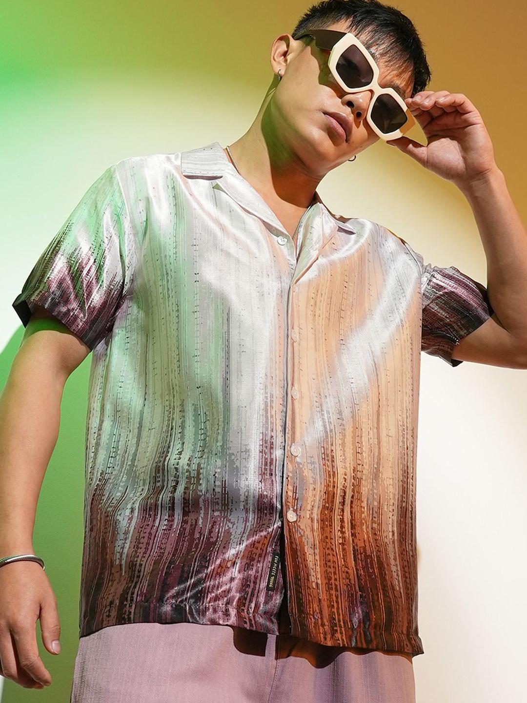 Campus Sutra Men Comfort Opaque Striped Casual Shirt